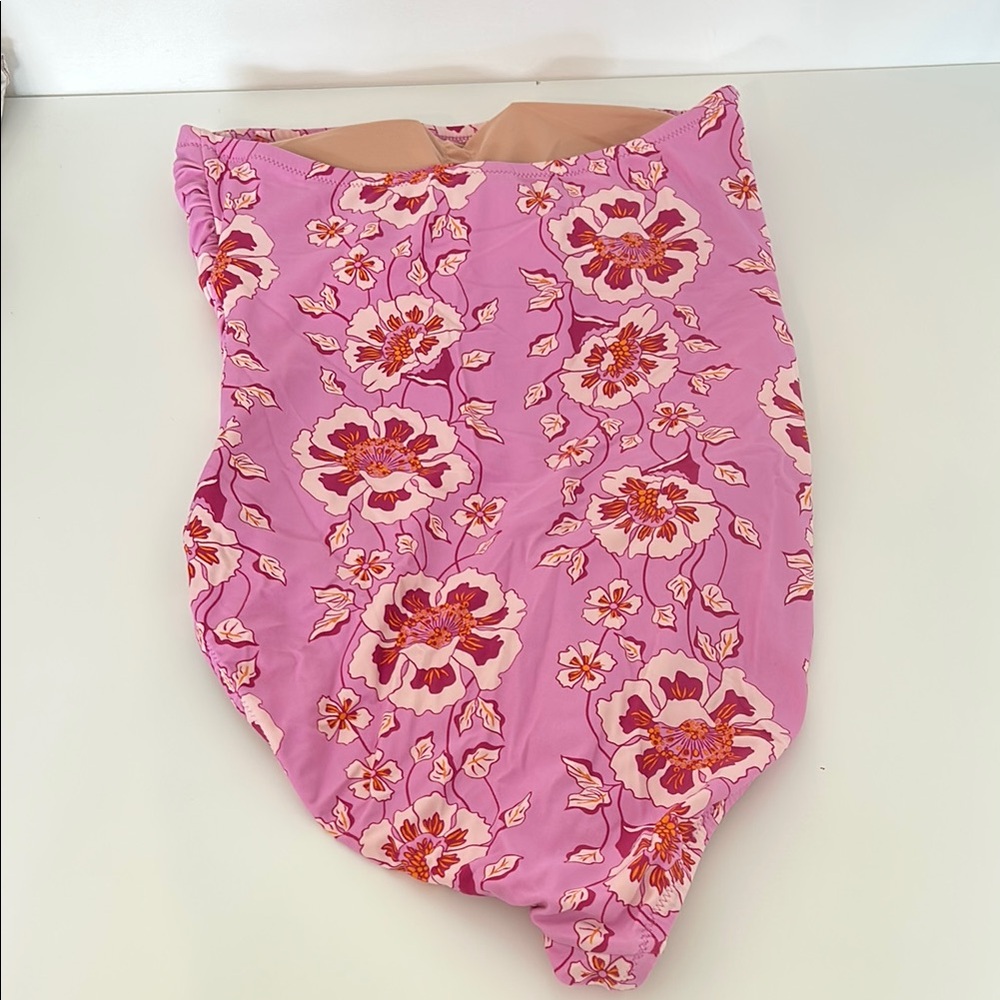J. Crew Pink Floral Swimsuit - Picture 4 of 5